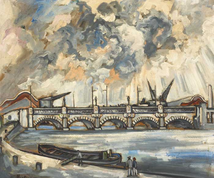 OLD QUEEN'S BRIDGE, BELFAST, circa 1940s by Markey Robinson sold for 15,000 at Whyte's Auctions