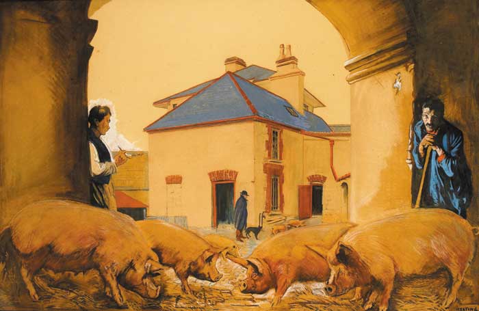 IRISH FREE STATE BACON, 1928 by Sen Keating PPRHA HRA HRSA (1889-1977) at Whyte's Auctions