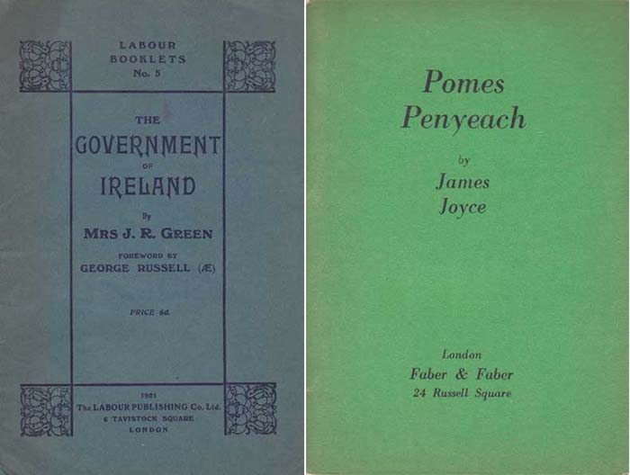 1921. The Government of Ireland by Mrs. Alice Stopford Green, foreword by George Russell (AE and two others) at Whyte's Auctions