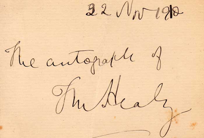 1928-80 Autographs of Tim Healy, Governor-General Irish Free State, Jack Lynch Taoiseach, Patrick Hillery, President and Sen Donlon, Ambassador to the USA" at Whyte's Auctions