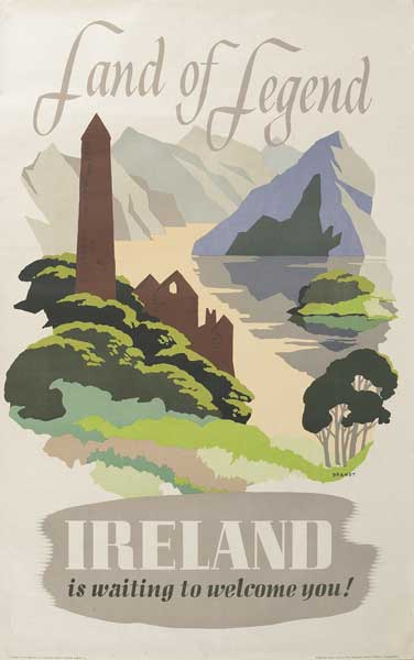 1950s Poster: Land Of Legend, Ireland Is Waiting To Welcome You!" at Whyte's Auctions