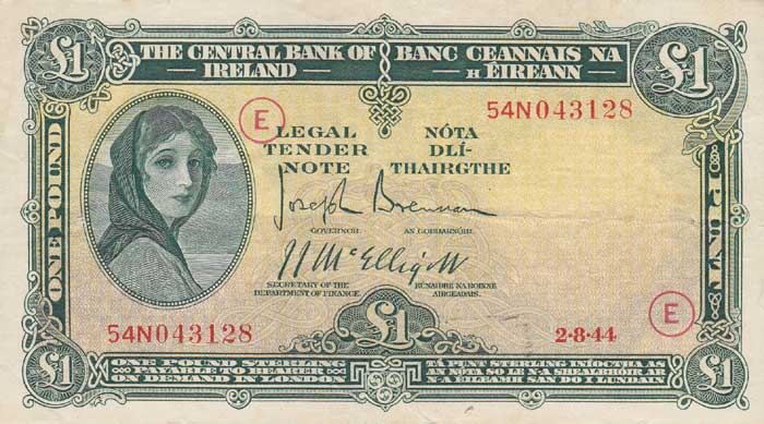 A Collection of Central Bank Lady Lavery One Pound notes 1944-1976 at Whyte's Auctions