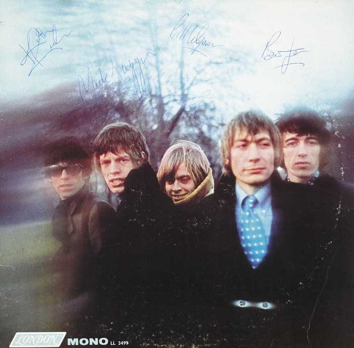 1967. The Rolling Stones, Between The Buttons LP, Autographed by all the band including Brian Jones" at Whyte's Auctions