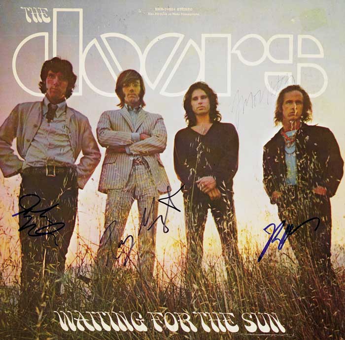 1968. The Doors Waiting for The Sun LP. Autographed by all the band members including Jim Morrison at Whyte's Auctions