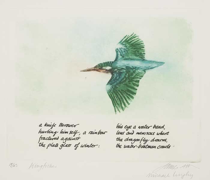 "KINGFISHER signed and inscribed with number and title by Allen and signed by Longley lithograph, No. 19 of 45, framed 30 by 38cm., 12 by 15in." at Whyte's Auctions