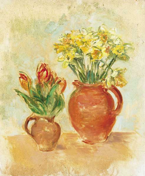 STILL LIFE OF TULIPS AND DAFFODILS by Stella Steyn (1907-1987) at Whyte's Auctions