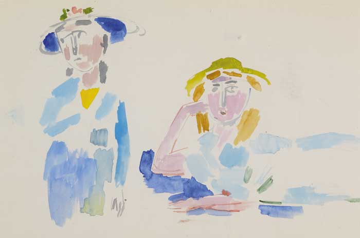 TWO WOMEN, c.1950 by Stella Steyn sold for 750 at Whyte's Auctions