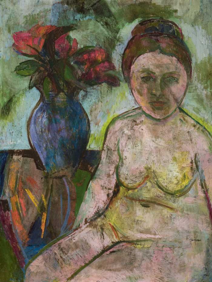 SELF PORTRAIT WITH PLANT, c.1940s by Stella Steyn (1907-1987) at Whyte's Auctions