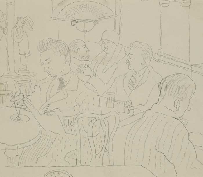 PARIS CAFE, 1950 by Stella Steyn sold for 500 at Whyte's Auctions