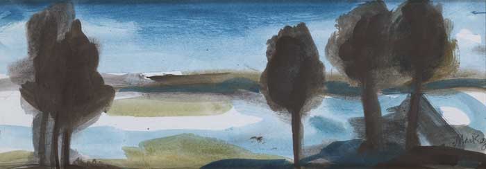 COASTAL LANDSCAPE WITH TREES by Markey Robinson sold for 750 at Whyte's Auctions