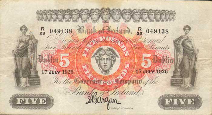 Bank of Ireland. Dublin 5 17-July-1926. at Whyte's Auctions