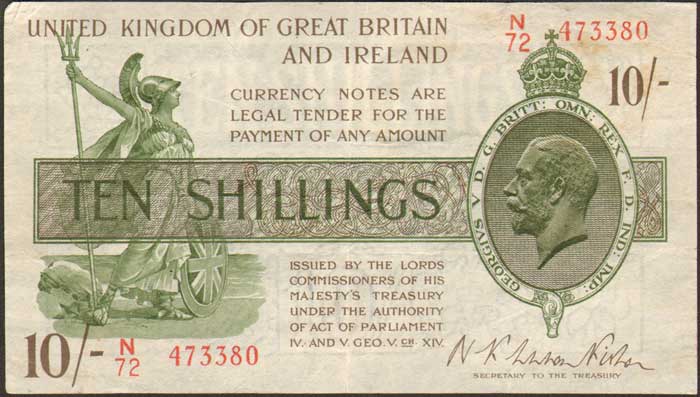 Great Britain. George V Ten Shilings Fisher signature, pair at Whyte's Auctions