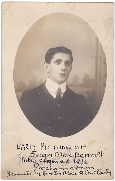 1916: Rare Sean MacDermott photographic postcard at Whyte's Auctions