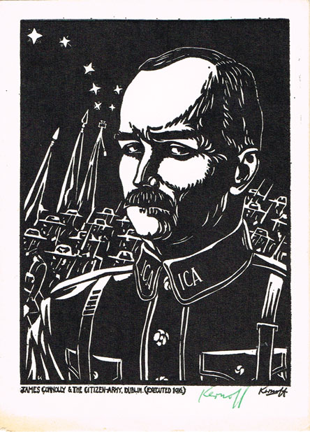 1916: Harry Kernoff signed woodcut of James Connolly at Whyte's Auctions