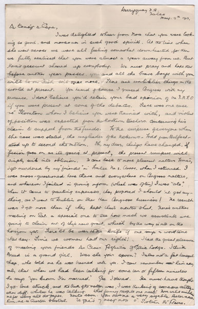 1917 (9 May) Letter to Thomas Ashe while in Lewes Jail at Whyte's Auctions