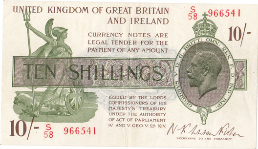 UK & Ireland George V Ten Shillings at Whyte's Auctions