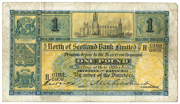 Scotland One Pound notes 1930-1957 at Whyte's Auctions