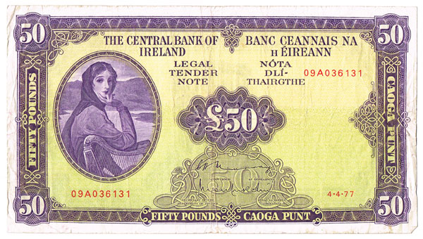 Central Bank Lady Lavery Fifty Pounds at Whyte's Auctions