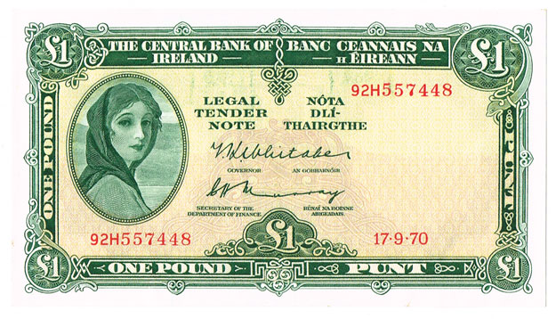 Central Bank Lady Lavery One Pound at Whyte's Auctions
