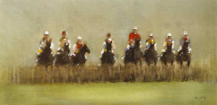 RACING AT CHELTENHAM, c.1980 by Anthony Robert Klitz (1917-2000) at Whyte's Auctions