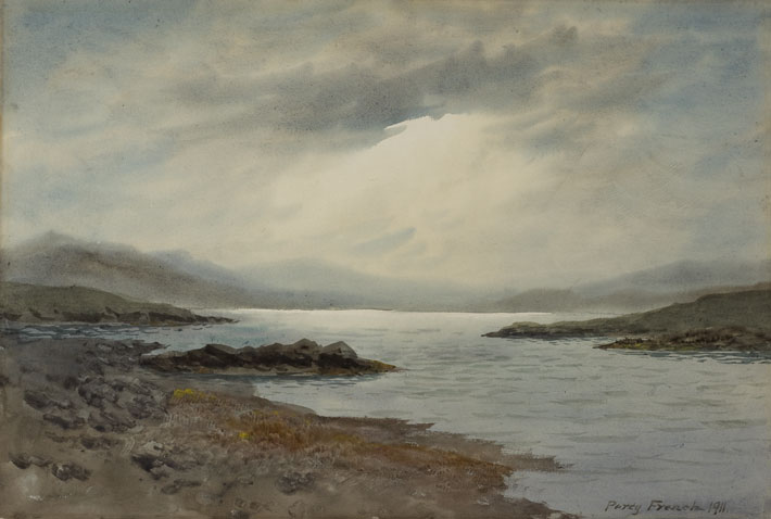 TWELVE BENS, CONNEMARA, 1911 by William Percy French sold for 7,000 at Whyte's Auctions