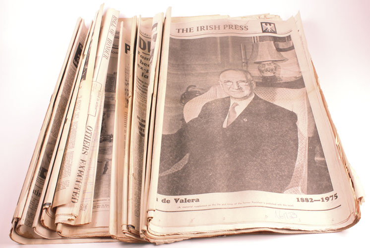 1966-75: Collection of De Valera and 1966 anniversary newspapers at Whyte's Auctions