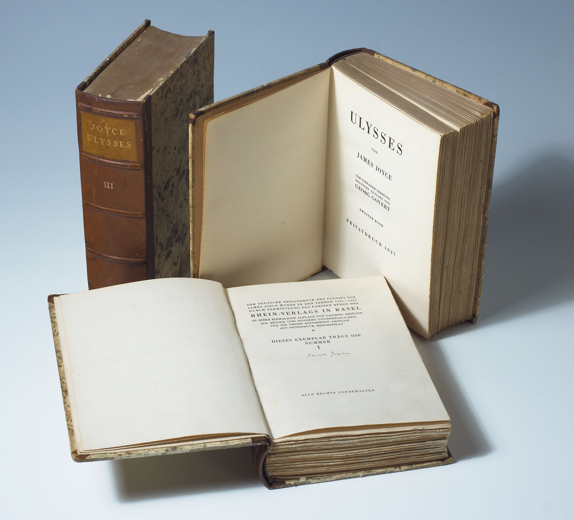 James Joyce, Ulysses signed German edition number one in three volumes. at Whyte's Auctions
