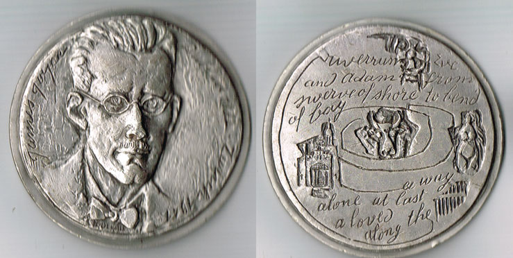 1977: Limited edition James Joyce medal by Madeleine-Pierre Querolle at Whyte's Auctions