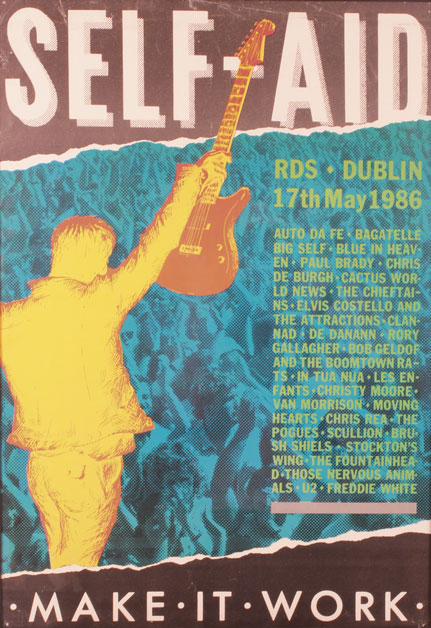 1986 (17 May) Self Aid programmes and poster at Whyte's Auctions