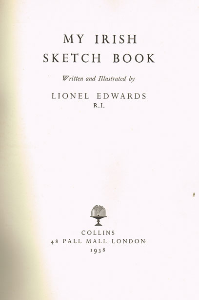 1937-38: Lionel Edwards books including My Irish Sketch Book at Whyte's Auctions