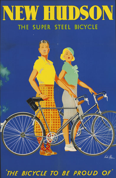1930s: Hudson Bicycle advertising poster at Whyte's Auctions