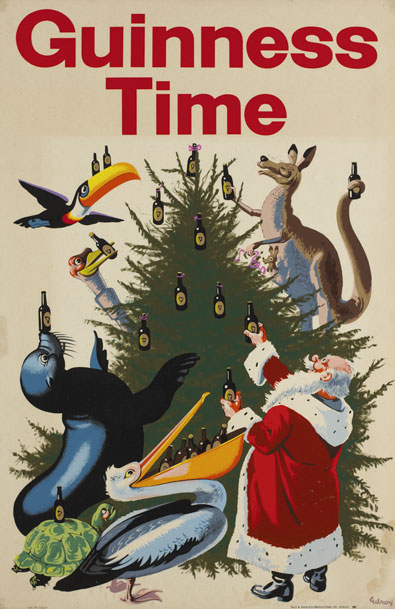 1959: 'Guinness Time' Christmas poster by Gilroy at Whyte's Auctions
