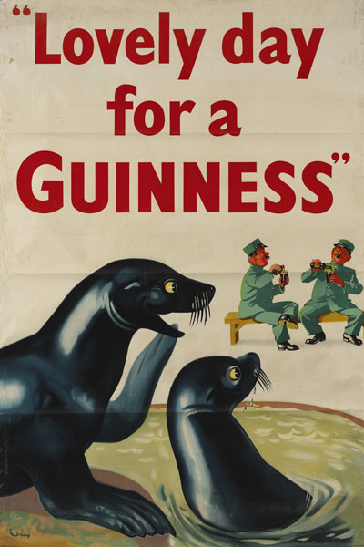 Lovely Day for a Guinness' railway station poster by Gilroy at Whyte's Auctions