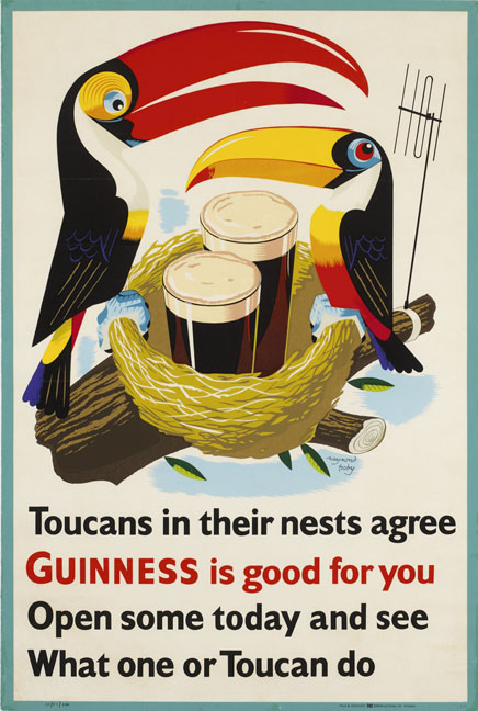 'Toucans in their Nest Agree Guinness is Good For You' poster at Whyte's Auctions