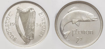 Florin proof, 1934. at Whyte's Auctions