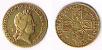 George I gold quarter guinea, 1718. at Whyte's Auctions