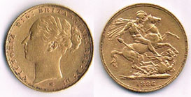 Great Britain. Victoria gold sovereign, 1886, Melbourne Mint. at Whyte's Auctions