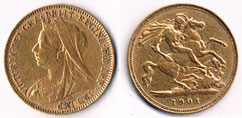 Great Britain. Victoria half sovereign, 1901. at Whyte's Auctions