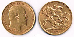 Great Britain. Edward VII half sovereigns, 1907 and 1909. at Whyte's Auctions