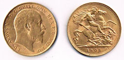 Great Britain. Edward VII and George V half sovereigns, 1905, 1908 and 1913. at Whyte's Auctions