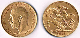 Great Britain. George V gold sovereigns, 1911. at Whyte's Auctions