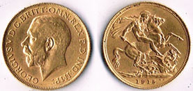 Great Britain George V gold sovereign 1915 at Whyte's Auctions
