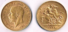 Great Britain. George V gold sovereign, Pretoria Mint, South Africa. at Whyte's Auctions