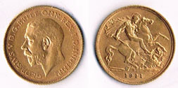 Great Britain. George V half sovereigns, 1911 and 1913. at Whyte's Auctions