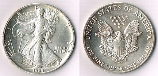 USA. 1980s Liberty silver dollars at Whyte's Auctions