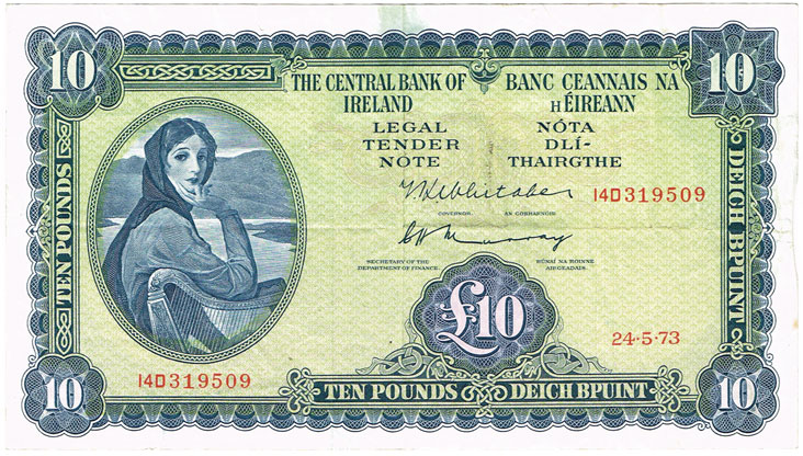 Central Bank 'Lady Lavery' Ten Pounds collection 1973-1976. at Whyte's Auctions