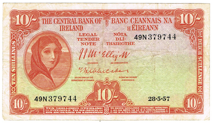 Central Bank 'Lady Lavery' One Pound and Ten Shillings collection. at Whyte's Auctions