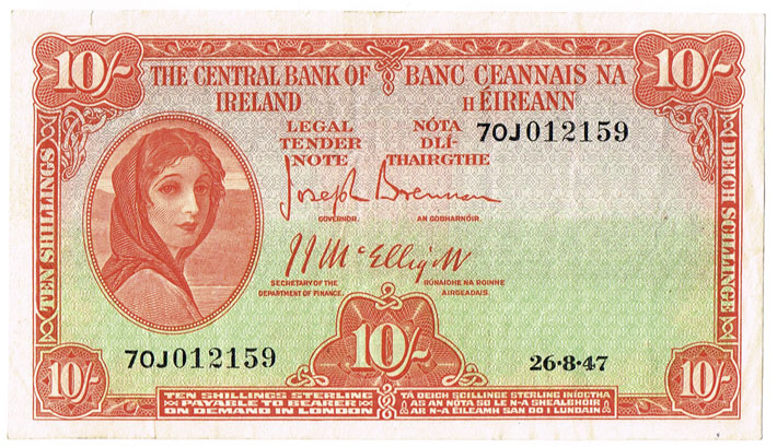 Central Bank 'Lady Lavery' Ten Shillings collection 1945-1949 at Whyte's Auctions