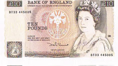 Great Britain. QEII Banknote errors: miscut Twenty Pounds and Ten Pounds. at Whyte's Auctions