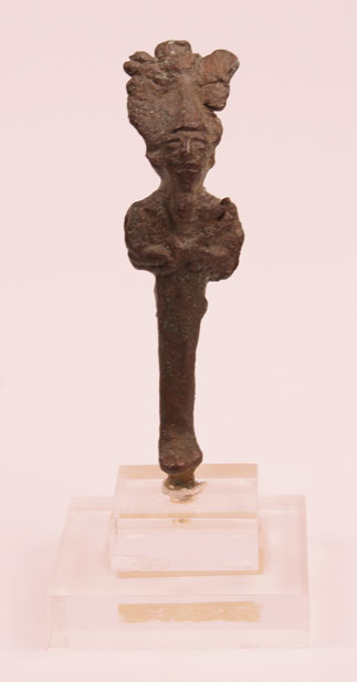 c600BC: Egyptian bronze figure of Osiris at Whyte's Auctions
